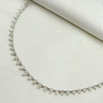 Load image into Gallery viewer, 14K Solid White Gold Diamond Drops Necklace. NFT70660
