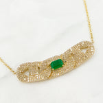 Load image into Gallery viewer, 14K Solid Gold Diamond and Gemstone Necklace. NFM71184
