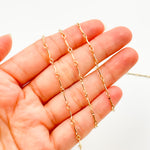 Load image into Gallery viewer, 14K Solid Yellow Gold Bar Chain
