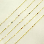 Load image into Gallery viewer, 024GNBUS1T2byFt. 14K Solid Gold Flat Bar &amp; Singapore Link Chain
