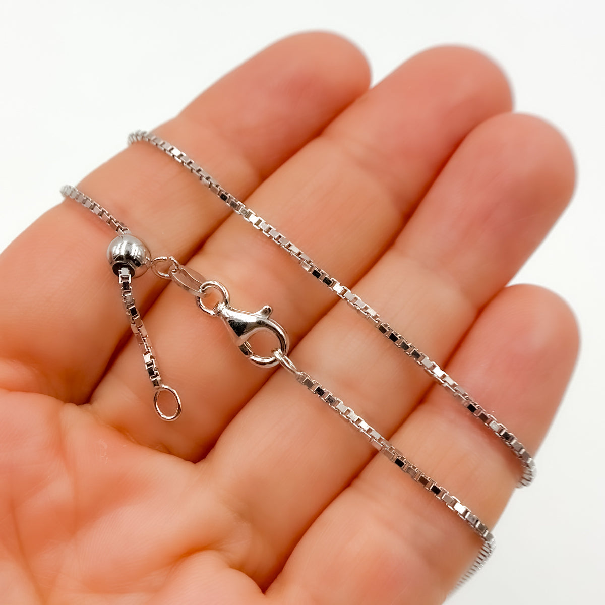 Sterling Silver Box Necklace