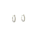 Load image into Gallery viewer, 14k Solid Gold Baguette Hoops. EHD57037W

