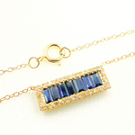 Load image into Gallery viewer, 14k Solid Gold Diamond &amp; Gemstone Necklace. NFN71044
