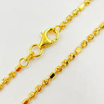 Load image into Gallery viewer, DCB200311LY. Gold Plated Sterling Silver Tube and Ball Necklace
