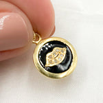 Load image into Gallery viewer, DC043A. Diamond Sterling Silver Round Lips Enamel Charm
