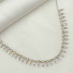 Load image into Gallery viewer, 14K Solid White Gold Diamond Bars Necklace. NFP70815
