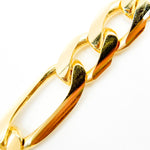 Load image into Gallery viewer, 180GA3BGA3. 14k Solid Yellow Gold Flat Figaro Chain