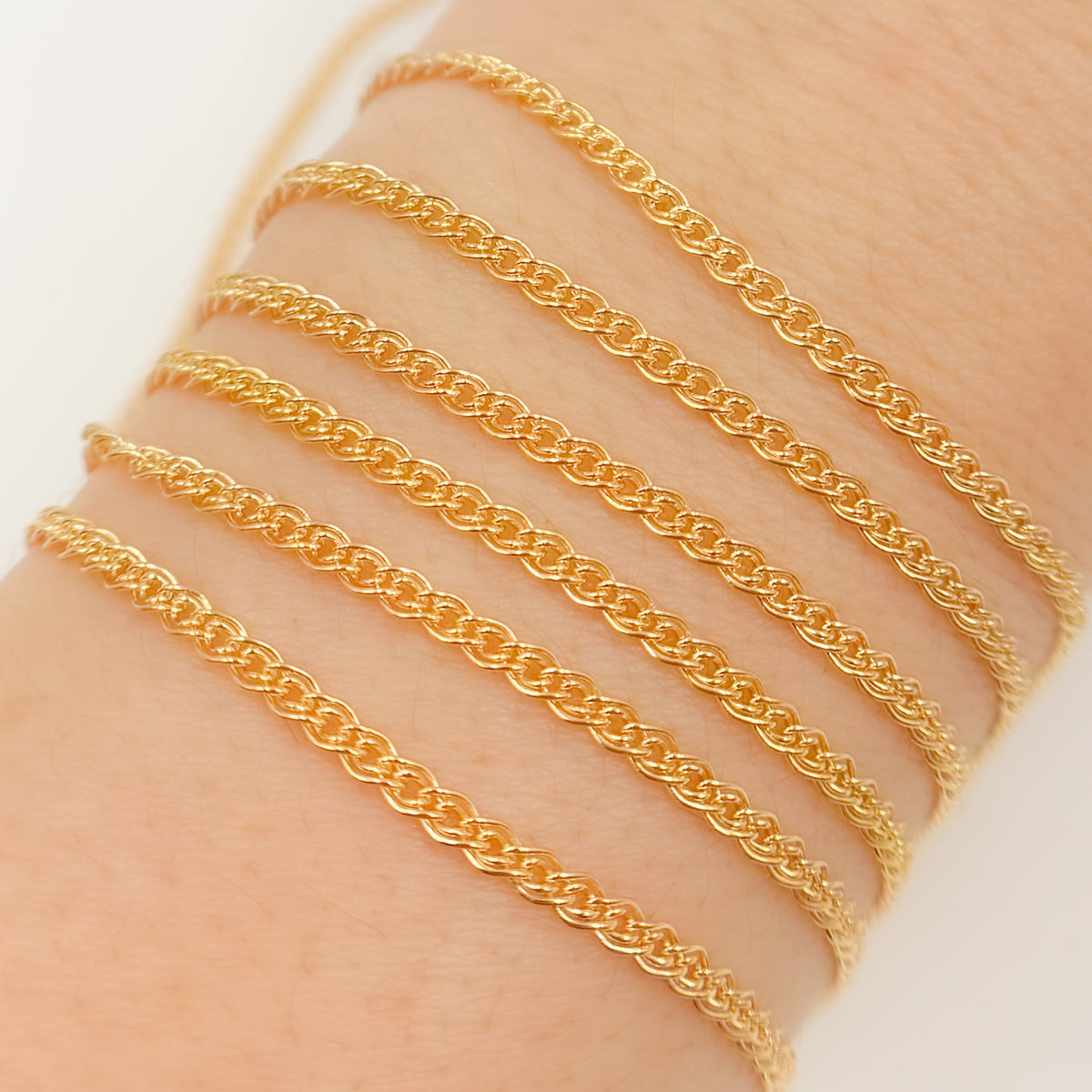 14k Gold Filled Double Curb Chain