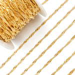 Load image into Gallery viewer, V318GF. 14K Gold Filled Twisted Singapore Unfinished Chain