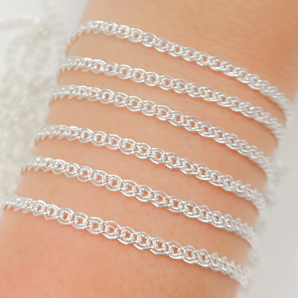 sterling Silver Double Curb Chain