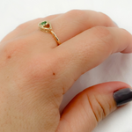 Load image into Gallery viewer, 14k Solid Gold Diamond and Emerald Eye Ring. CR96334EM3
