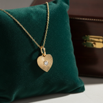 Load image into Gallery viewer, PFA33294. 14K Solid Gold Heart Shape Diamond Necklace