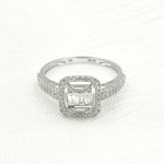 Load image into Gallery viewer, Sterling Silver With Gold and Diamond Rhomb