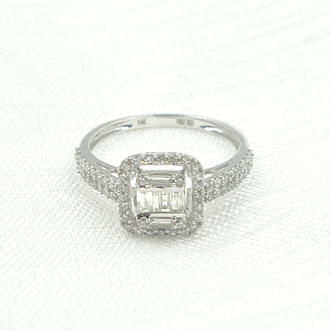 Sterling Silver With Gold and Diamond Rhomb