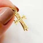 Load image into Gallery viewer, DC320. Diamond Sterling Silver Cross Pendant
