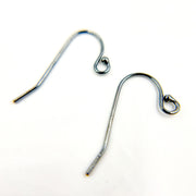 Oxidized Sterling Silver Ball End Ear Wire