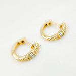 Load image into Gallery viewer, 14K Solid Gold Diamond Huggies. HP402529
