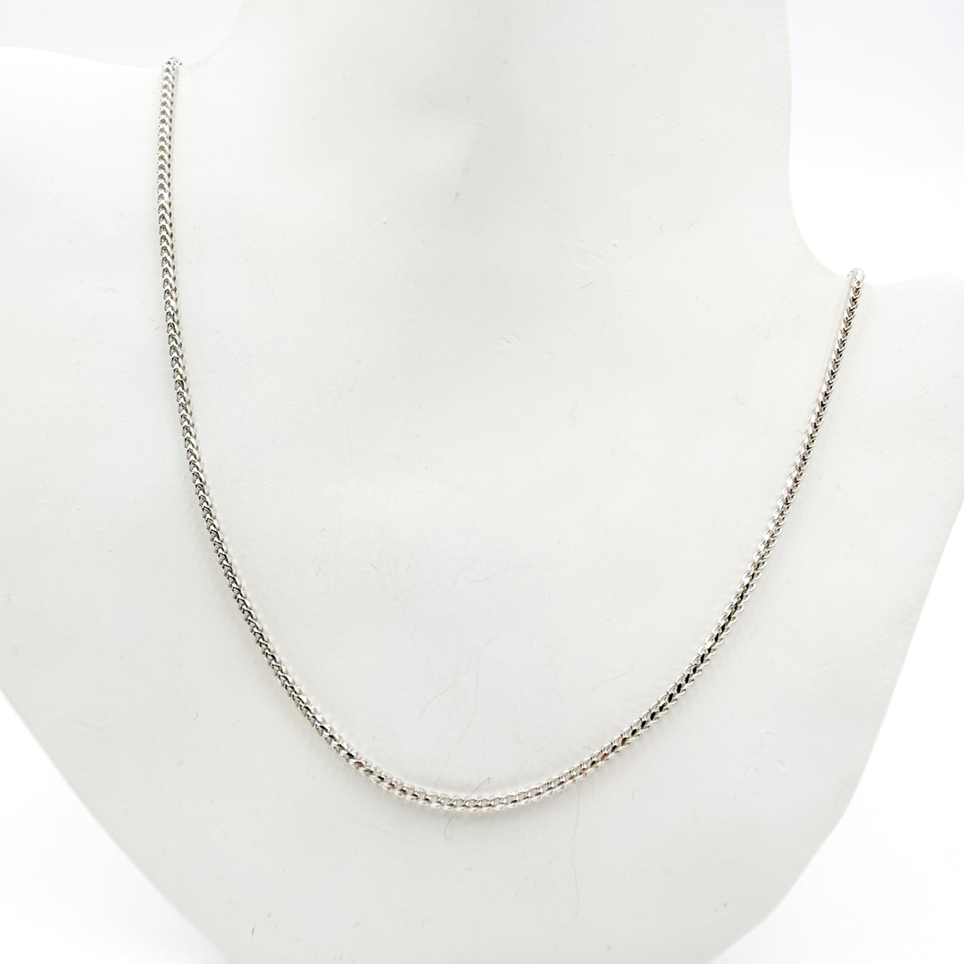050FRDTL426WG. 14K White Solid Gold Franco Link Chain