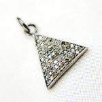 Load image into Gallery viewer, DC293. Diamond Sterling Silver Triangle Charm
