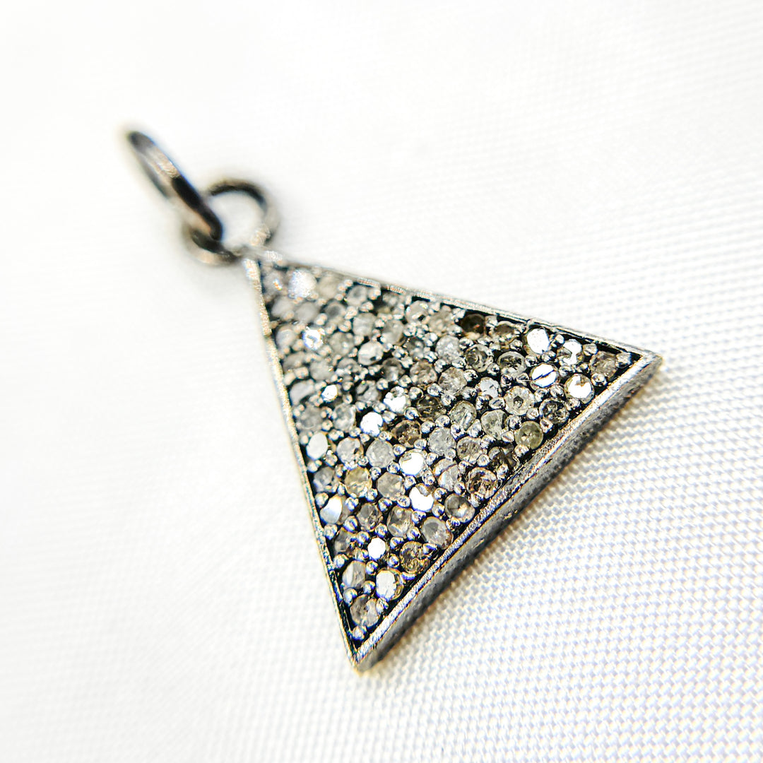 DC293. Diamond Sterling Silver Triangle Charm