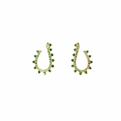 ER417883. 14k Solid Gold Diamond and Gemstone Fancy Earrings