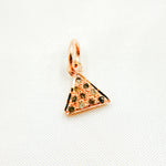 Load image into Gallery viewer, DC256. Diamond Sterling Silver Triangle Mini Charm
