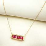 Load image into Gallery viewer, 14k Solid Gold Diamond &amp; Gemstone Necklace. NFN71044
