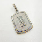 Load image into Gallery viewer, DP148. Diamond &amp; Sterling Silver Rectangle Pendant
