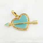 Load image into Gallery viewer, DP654A. Diamond Sterling Silver Heart Enamel Pendant
