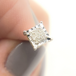 Load image into Gallery viewer, 14K Solid Gold and Diamonds Square Earrings. EFB51010
