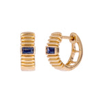 Load image into Gallery viewer, EHZ57170. 14k Solid Gold Gemstone Huggies