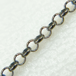 Load image into Gallery viewer, V213OX. Oxidized Sterling Silver Rolo Chain
