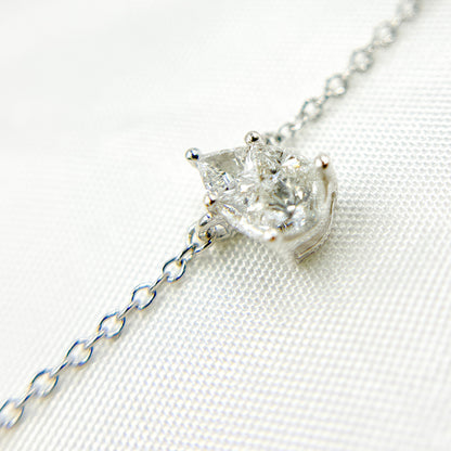 NFG71520. 14K Solid Gold Diamond Drop Shape Necklace