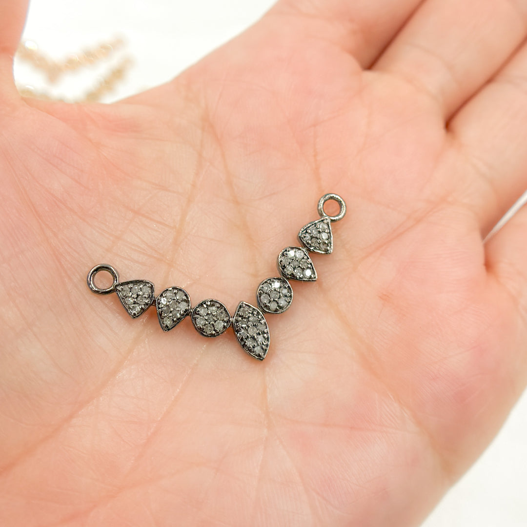 DC852. Diamond Sterling Silver Fancy Pendant