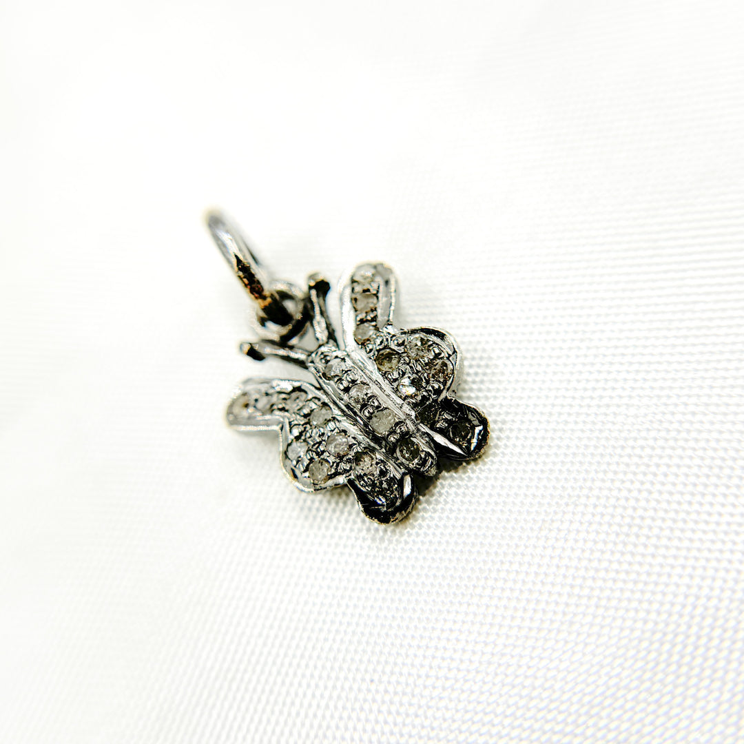 DC439. Diamond Sterling Silver Butterfly Charm