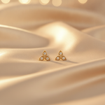 Load image into Gallery viewer, GDT01.14k Solid Yellow Gold Diamond Flower Studs