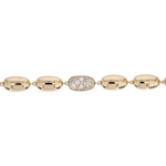 Load image into Gallery viewer, BFN61269. 14k Solid Gold Diamond Oval Bracelet