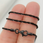 Load image into Gallery viewer, MAR30BR. Black Rhodium Sterling Silver Popcorn Finish Necklace
