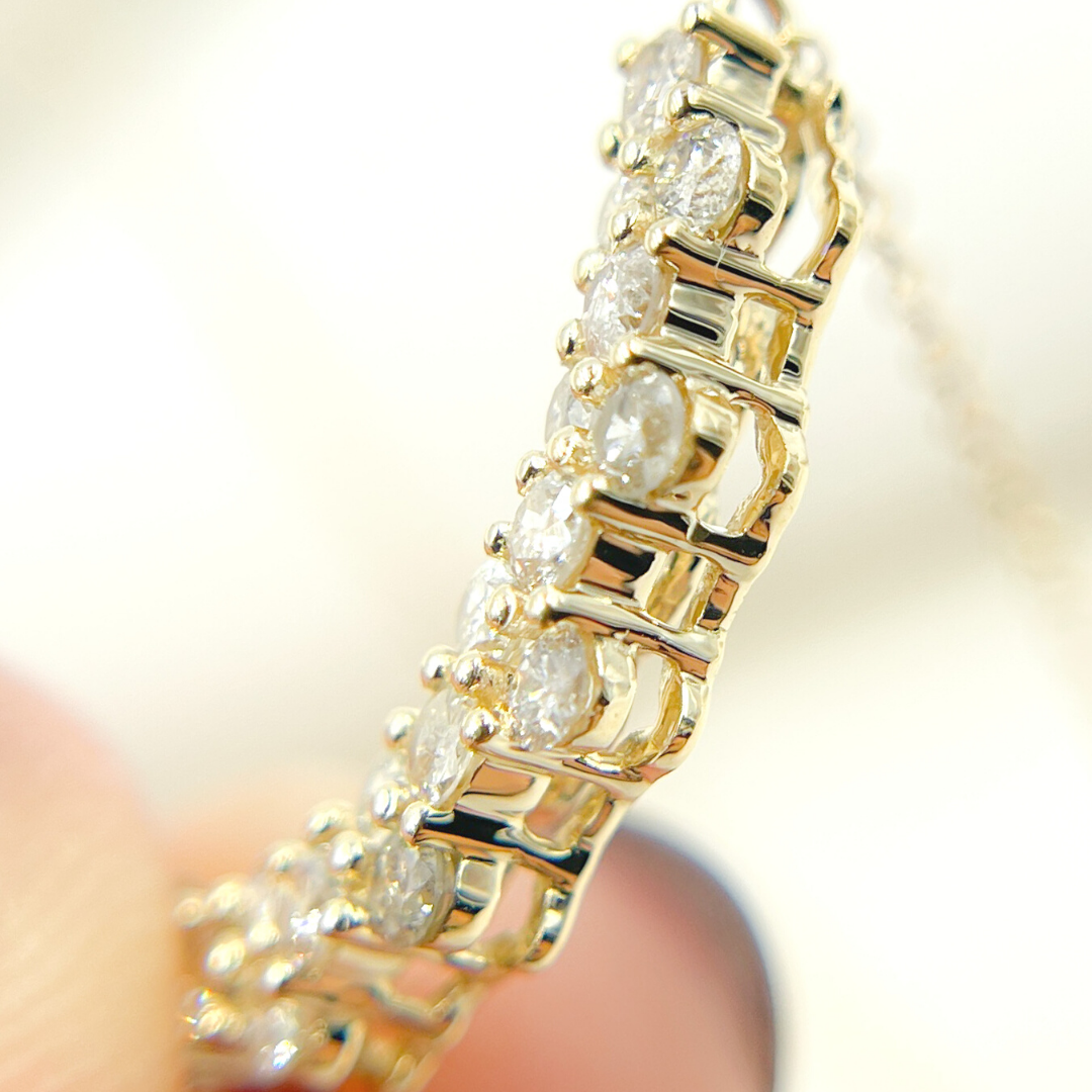 14k Solid Gold Diamond  Necklace. NFH70327