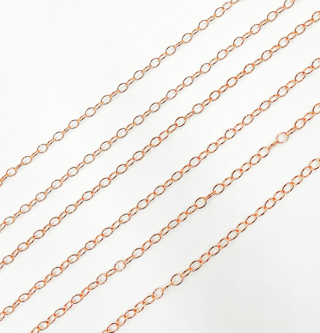 Rose Gold Filled Cable Chain. 1808RGF