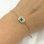 Load image into Gallery viewer, 14k Solid Gold Diamond and Gemstone Bracelet. BFK60619EM
