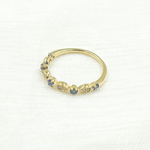 Load image into Gallery viewer, 14K Solid Gold Diamond &amp; Blue Sapphire Ring. RAE00536BS
