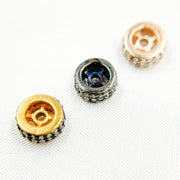 Diamond & Sterling Silver Spacer Bead
