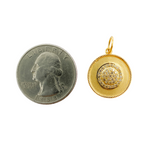 Load image into Gallery viewer, 14K Solid Gold Diamond Circle Charm. GDP86
