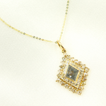 Load image into Gallery viewer, 14K Solid Gold Charm Mix Shape Pendants with Diamonds. KG82
