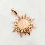 Load image into Gallery viewer, DP276. Diamond Sterling Silver Sun Pendant
