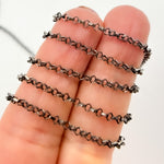 Load image into Gallery viewer, V101BR. Black Rhodium Sterling Silver Diamond Shape Link Chain
