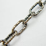Load image into Gallery viewer, V151DCOX. Oxidized Sterling Silver Hammered Cable Chain
