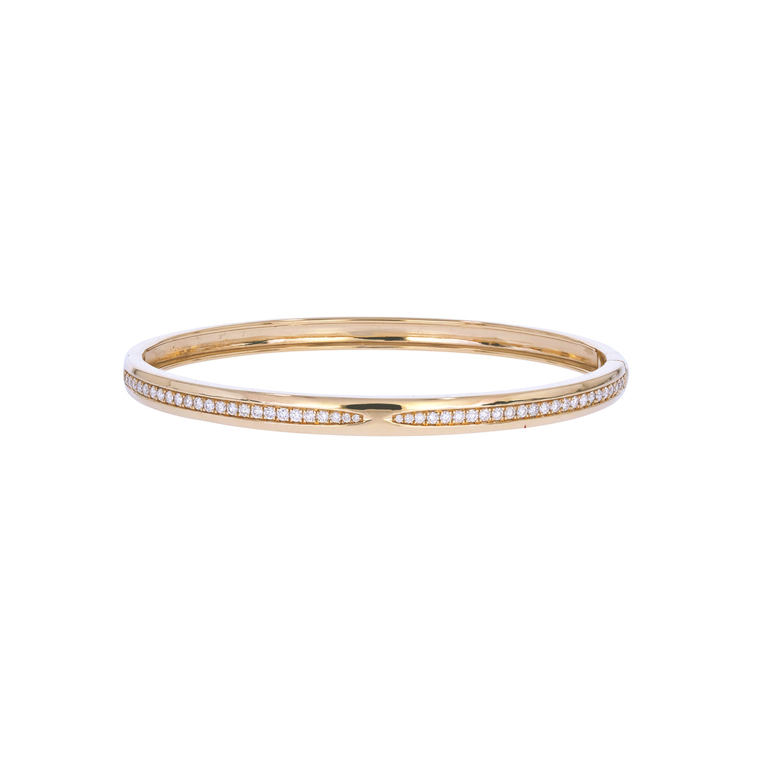 BNJ68608. 14K Solid Yellow Gold Diamond Bangle