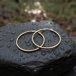 Load image into Gallery viewer, GER159. 14K Gold Hollow Smooth Hoop Earrings